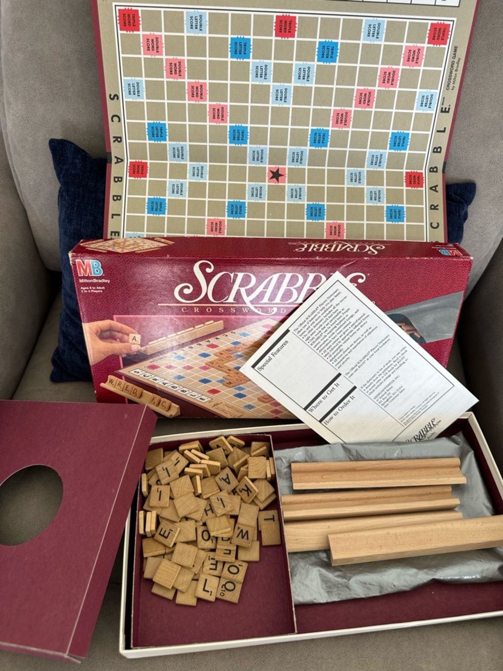 Vintage Scrabble Board Game - 1989